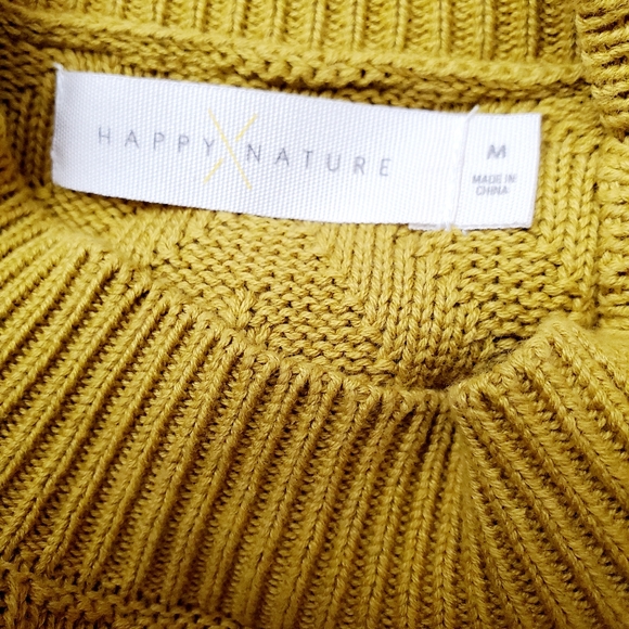 Happy Nature mustard puff-sleeve sweater d… - Picture 6 of 6